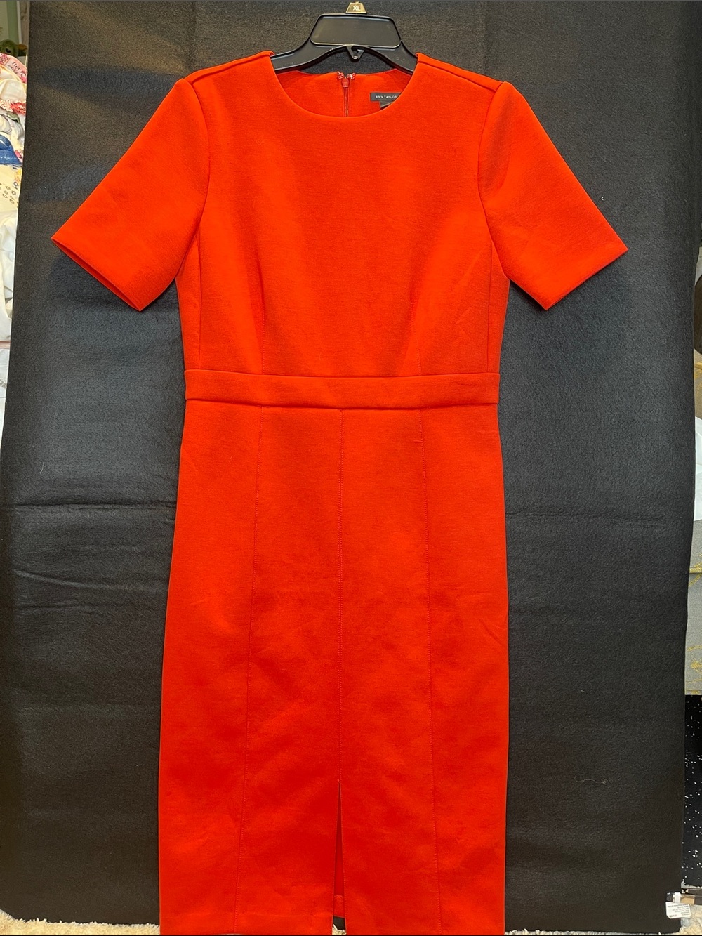 Ann Taylor Red Midi Sheath Dress
